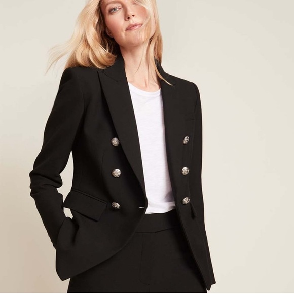 Veronica Beard Jackets & Blazers - NEW Veronica Beard Black Miller Dickey Jacket Blazer Silver Crest Buttons